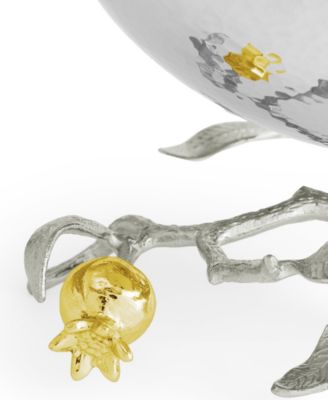 Pomegranate Silver and Gold Small Bowl