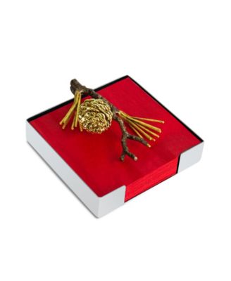Pinecone Cocktail Napkin Holder, 5.24" x 5.24"