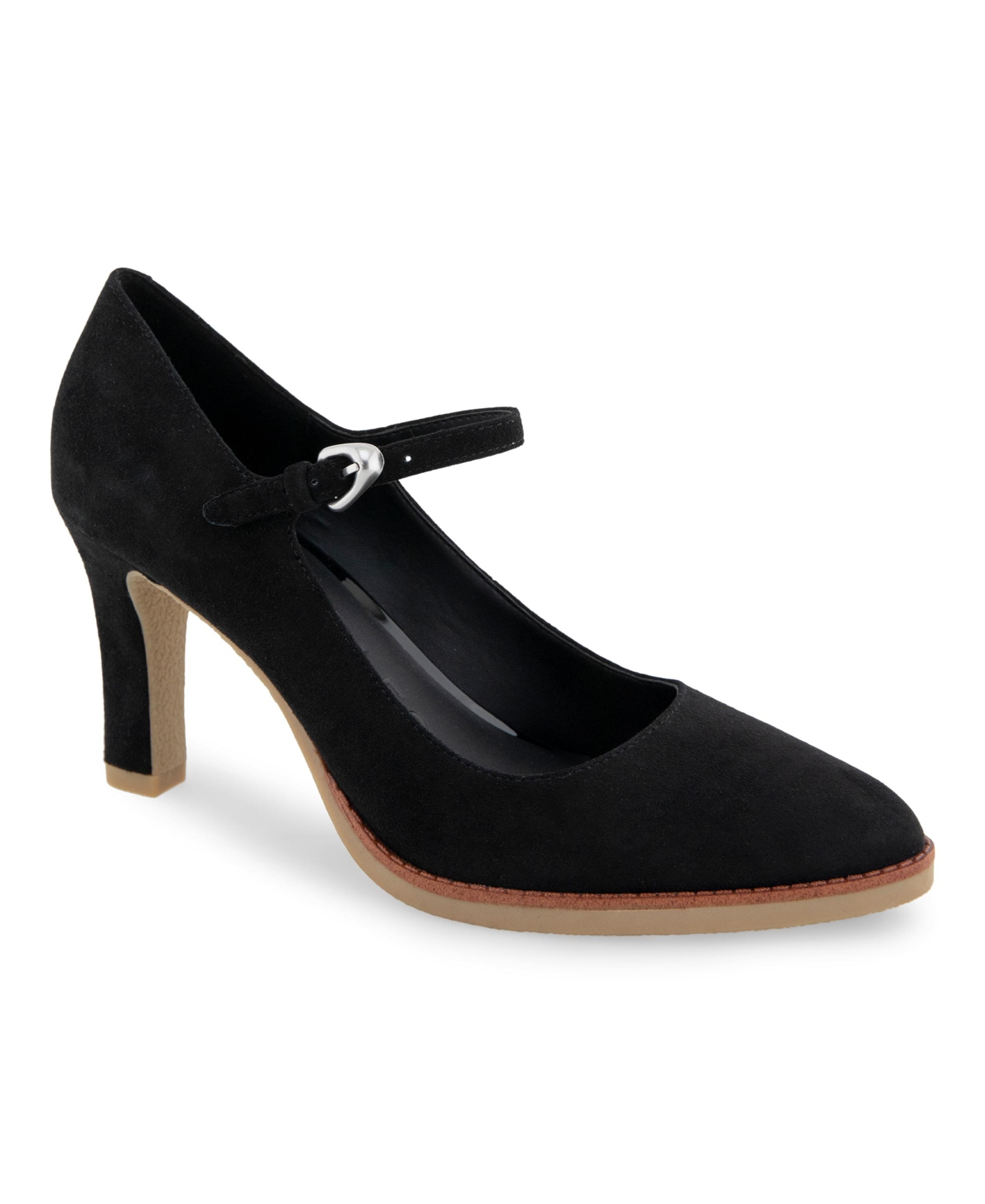 AEROSOLES WOMEN'S LOIS ORNAMENTED STRAP PUMPS 