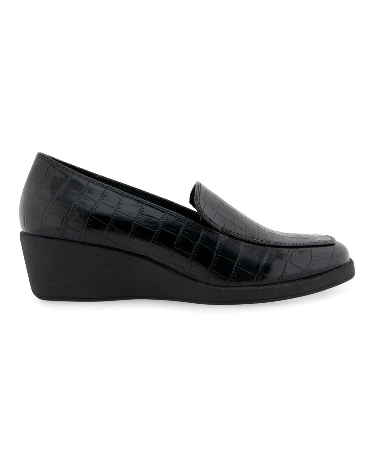 AEROSOLES WOMEN'S TART WEDGE HEEL LOAFERS 