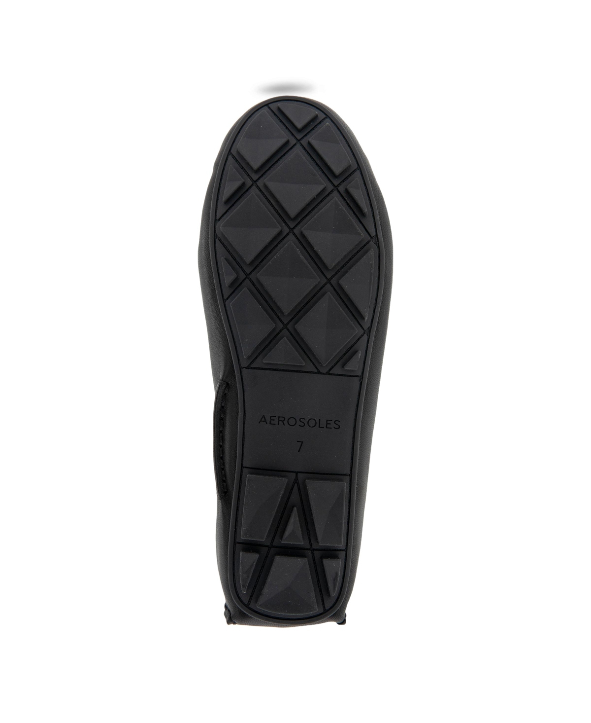 Aerosoles Women's Chelsy Quilted Flats - Black Patent Smooth Faux Leather - Polyu