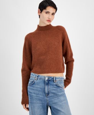 HUGO - Women's Surpy Long-Sleeve Mock-Neck Sweater