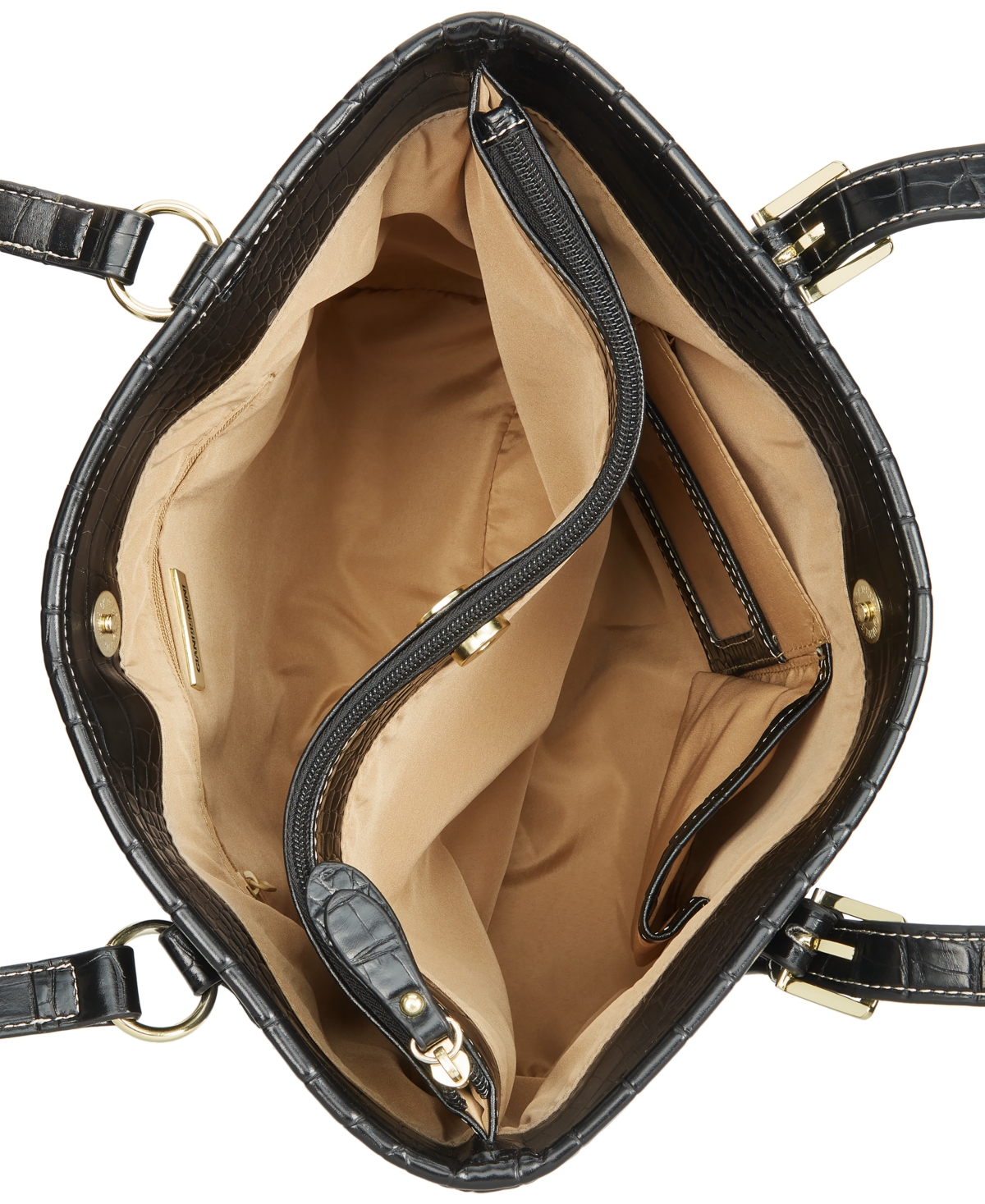Giani Bernini Croc Medium Tote, Created For Macy's In Black