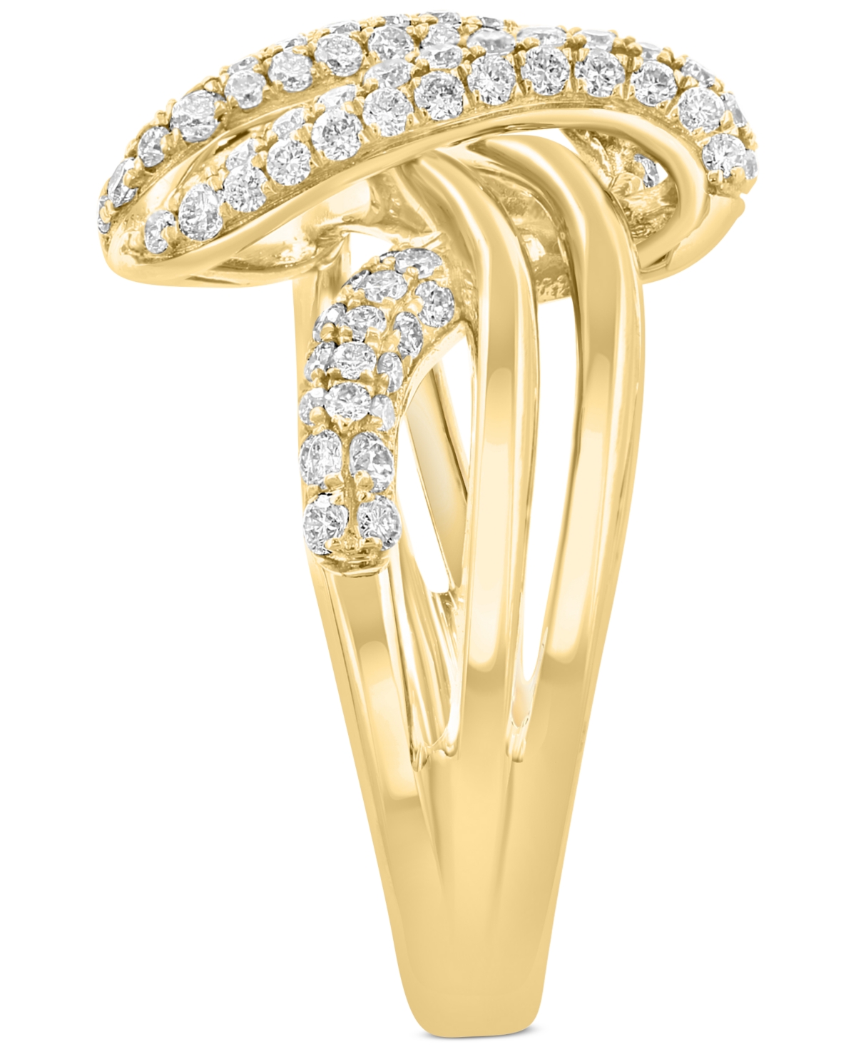Effy Collection Effy Diamond Swirl Multirow Statement Ring (5/8 Ct. T.w.) In 14k Gold In Yellow Gold