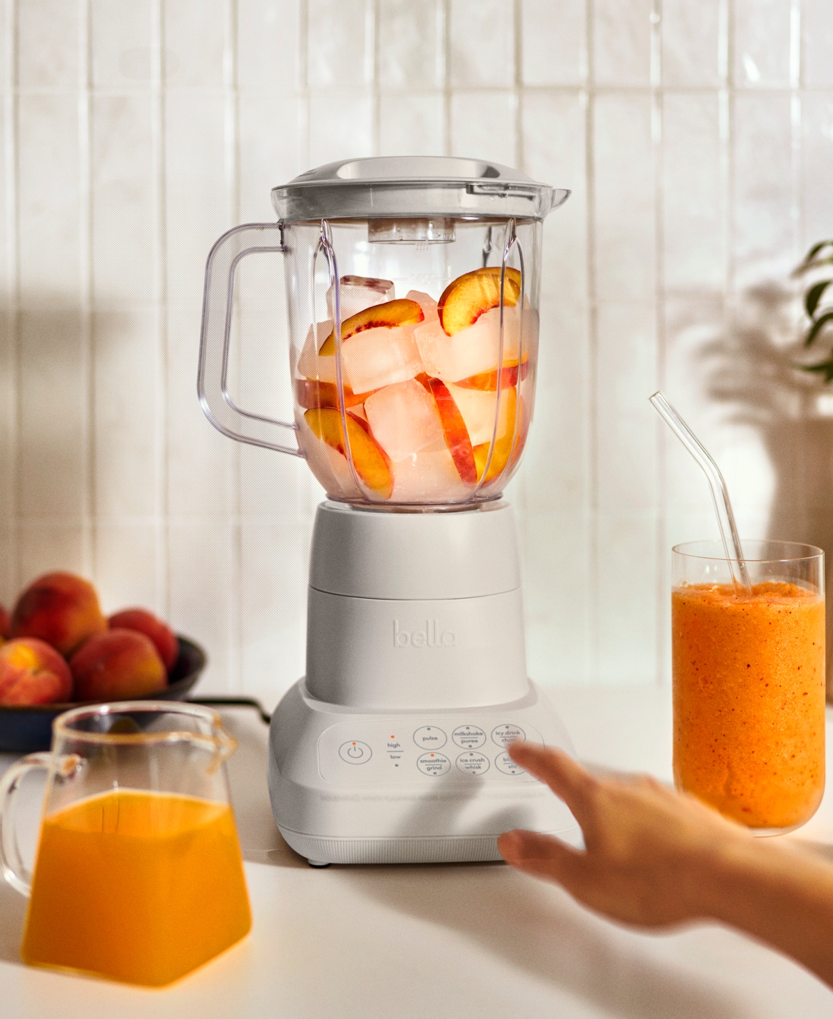 Bella Flip Store 10-speed 450-watt 6-cup Blender In Oatmilk