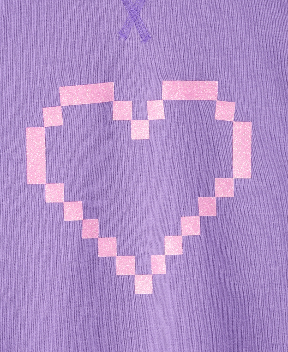 Epic Threads Little & Big Girls Pixel Heart Crewneck Dress, Created For Macy's In Violet Cre