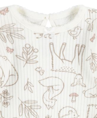 Baby Girls Sherpa Jacket, Bodysuit and Pants 3-Piece Set