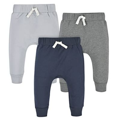 Toddler Boys Navy and Grey Premium Joggers, 3-Pack
