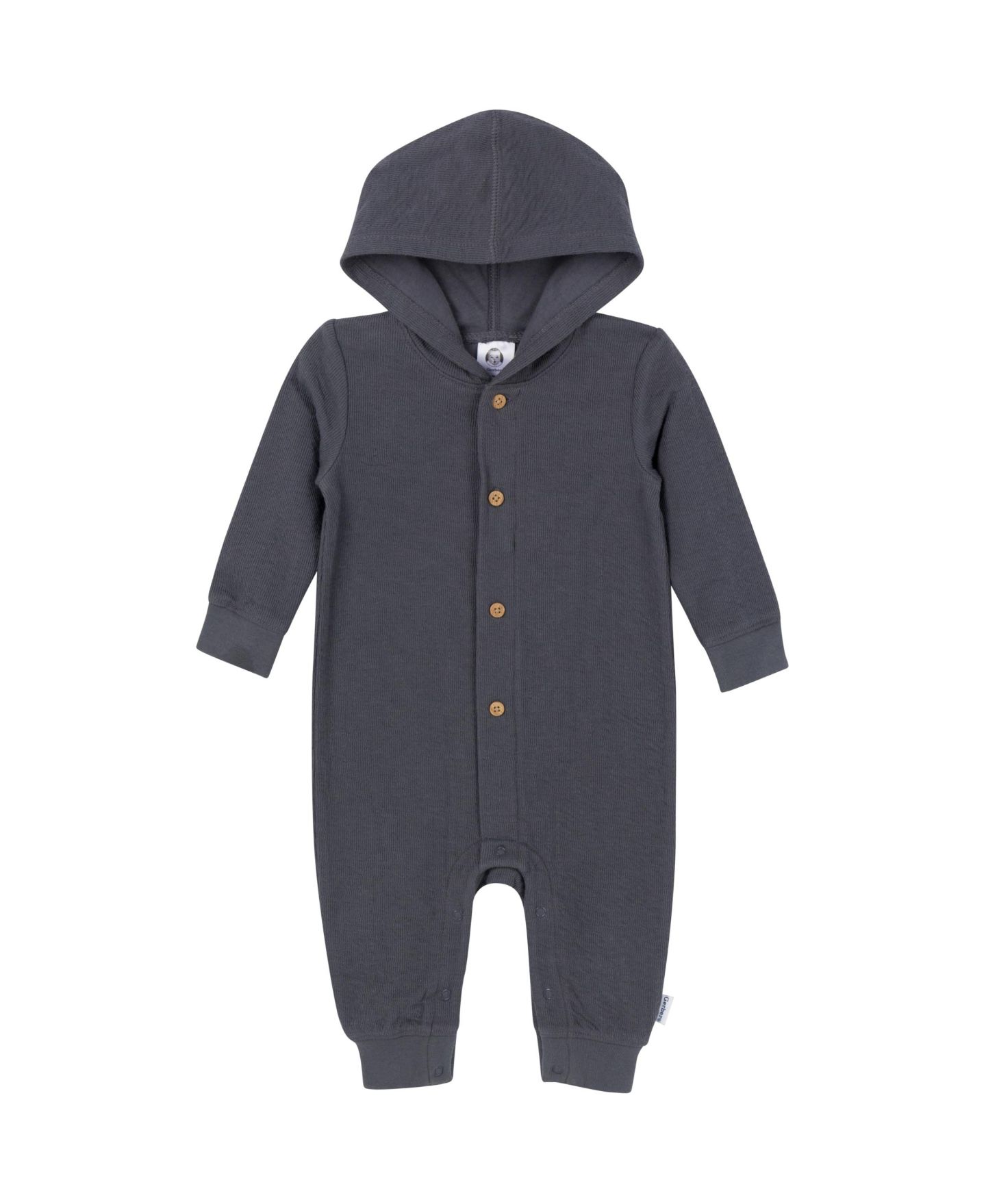 Комбинезон Gerber Hooded, Charcoal для мальчиков-малышей, цвет: Угольный — фото 8