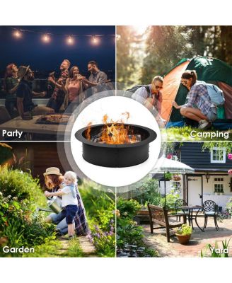 36 inch Round Steel Fire Pit Ring Line for Outdoor Backyard