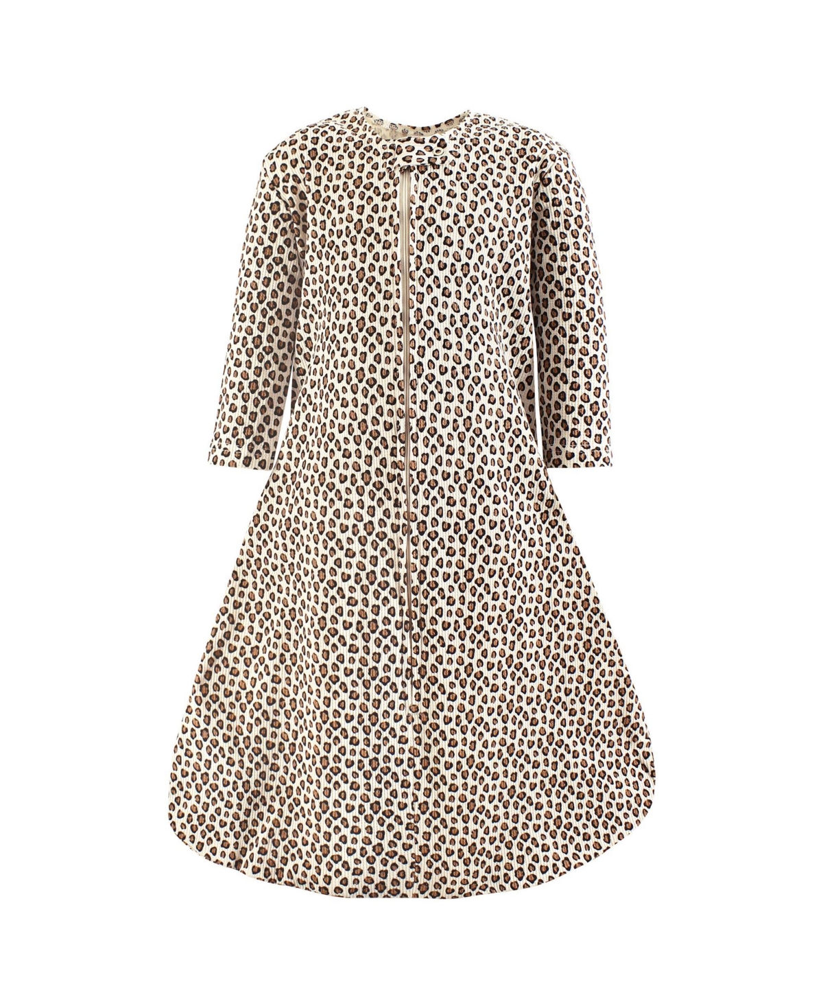 Hudson Baby Baby Girls Thermal Long Sleeve Sleeping Bag 2pk,- Buffalo plaid leopard