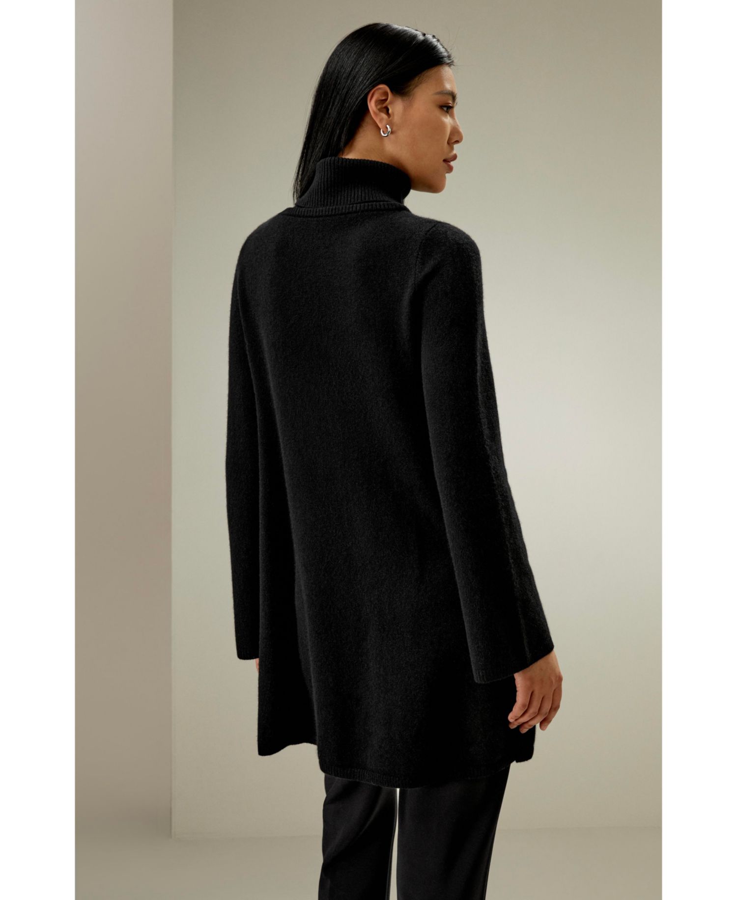 Women's Detachable Turtleneck Pullover Cashmere Sweater