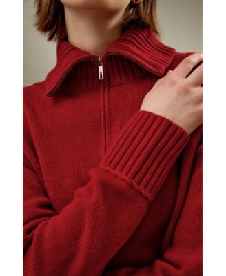Women's Relaxed Fit Wool-Cashmere Blend Sweater