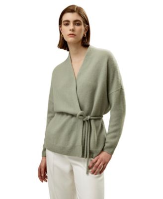 LILYSILK Women's Lounge Wrap Wool Knit Cardigan - Macy's