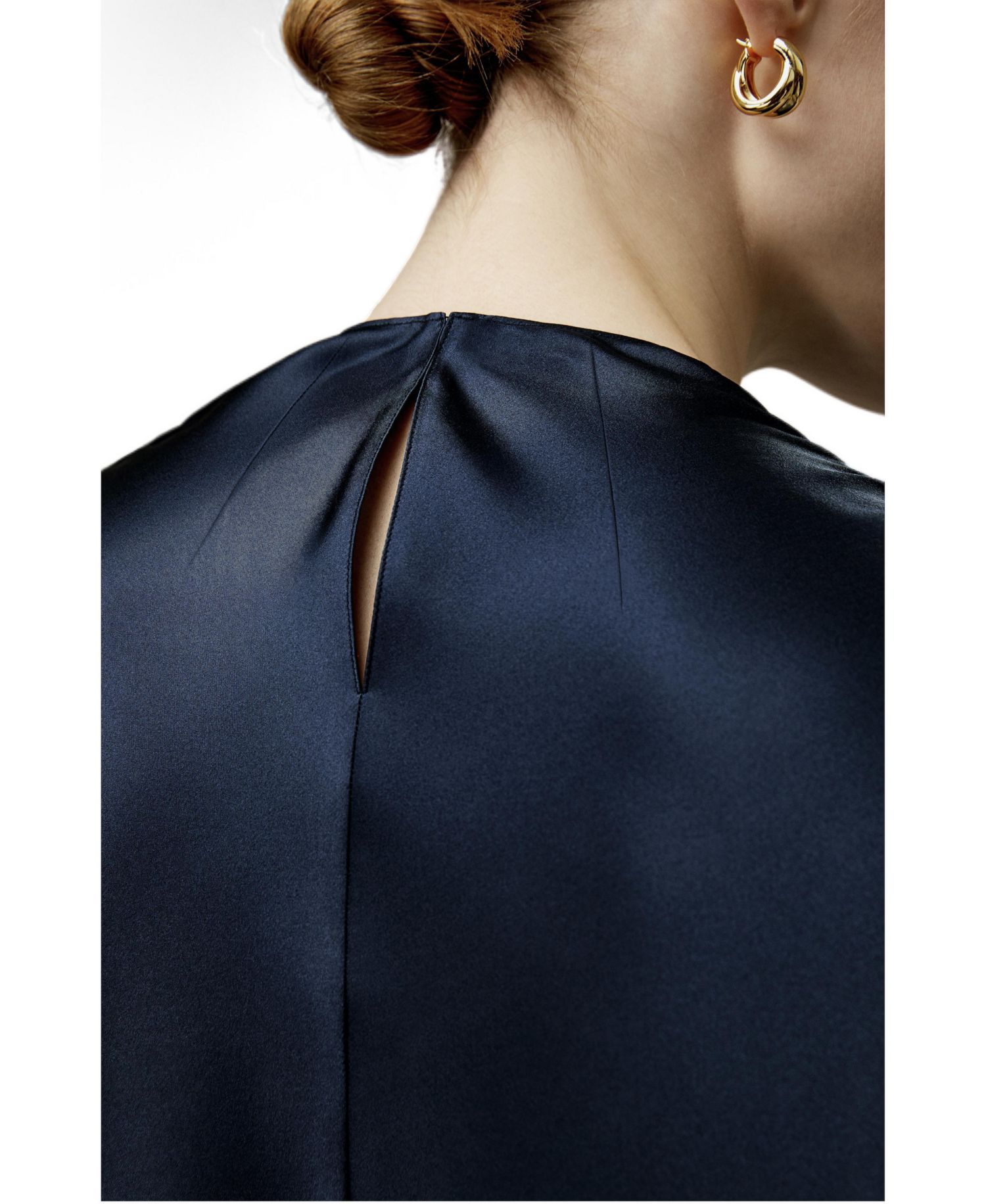 Women's Oblique Wave Silk Blouse