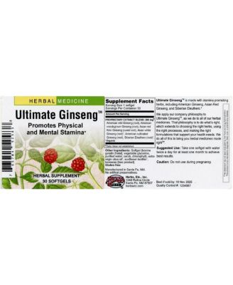 Trace Minerals Herbs Etc. Ultimate Ginseng, 30 Ct