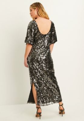 June + Vie Plus Size June + Vie Sequin Midi Dress