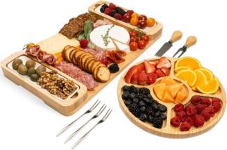 Bambusi Charcuterie Board Gift Set - Cheese Board & Serving Tray, Large Bamboo Charcuterie Boards, Unique Housewarming Gifts New Home, Wedding Gifts for Women - Macy's