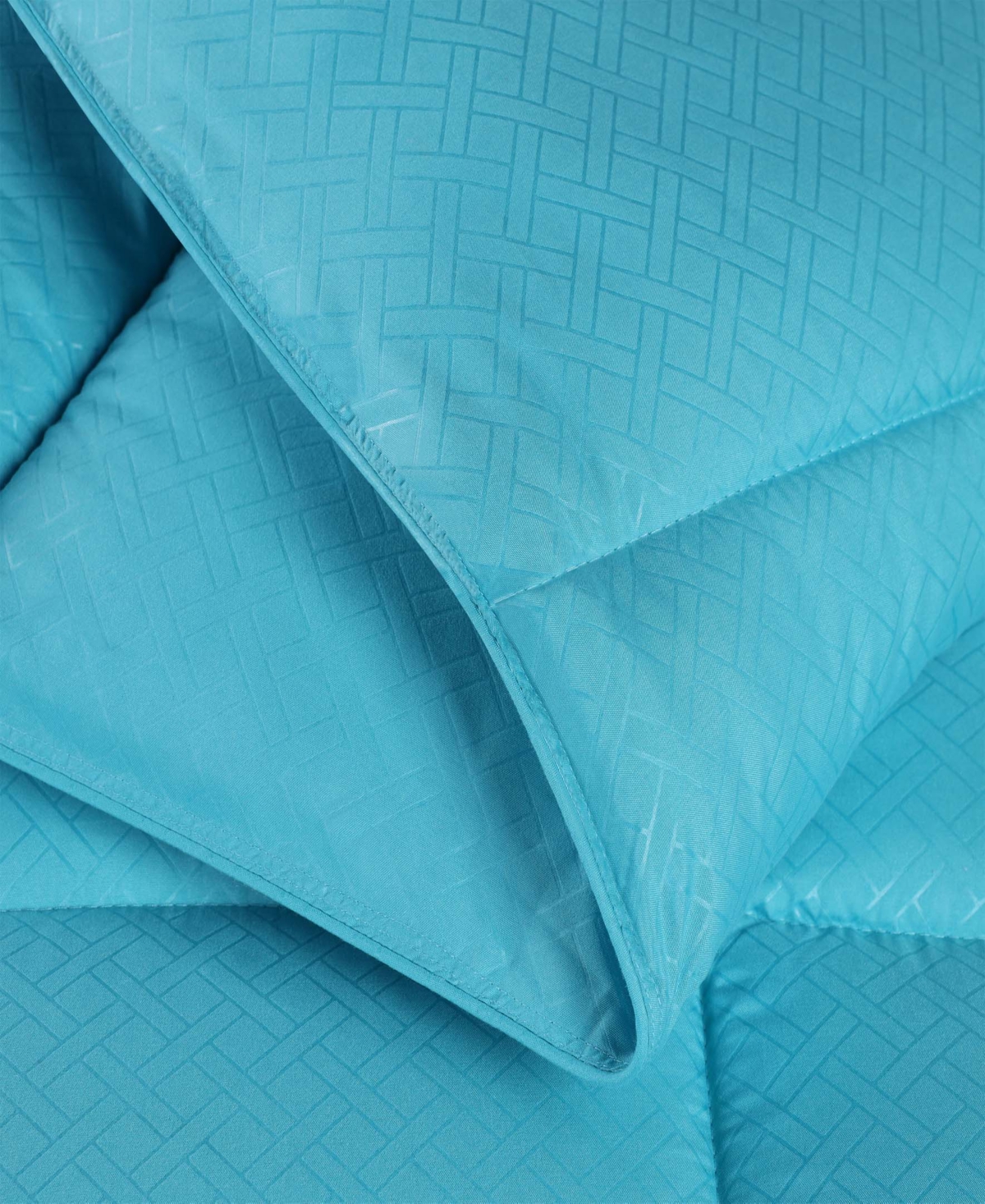 Superior Monochrome Basketweave Plush Microfiber Down Alternative Comforter, Twin Xl In Winter Blue