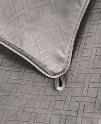 Monochrome Basketweave Plush Microfiber Down Alternative Comforter, King