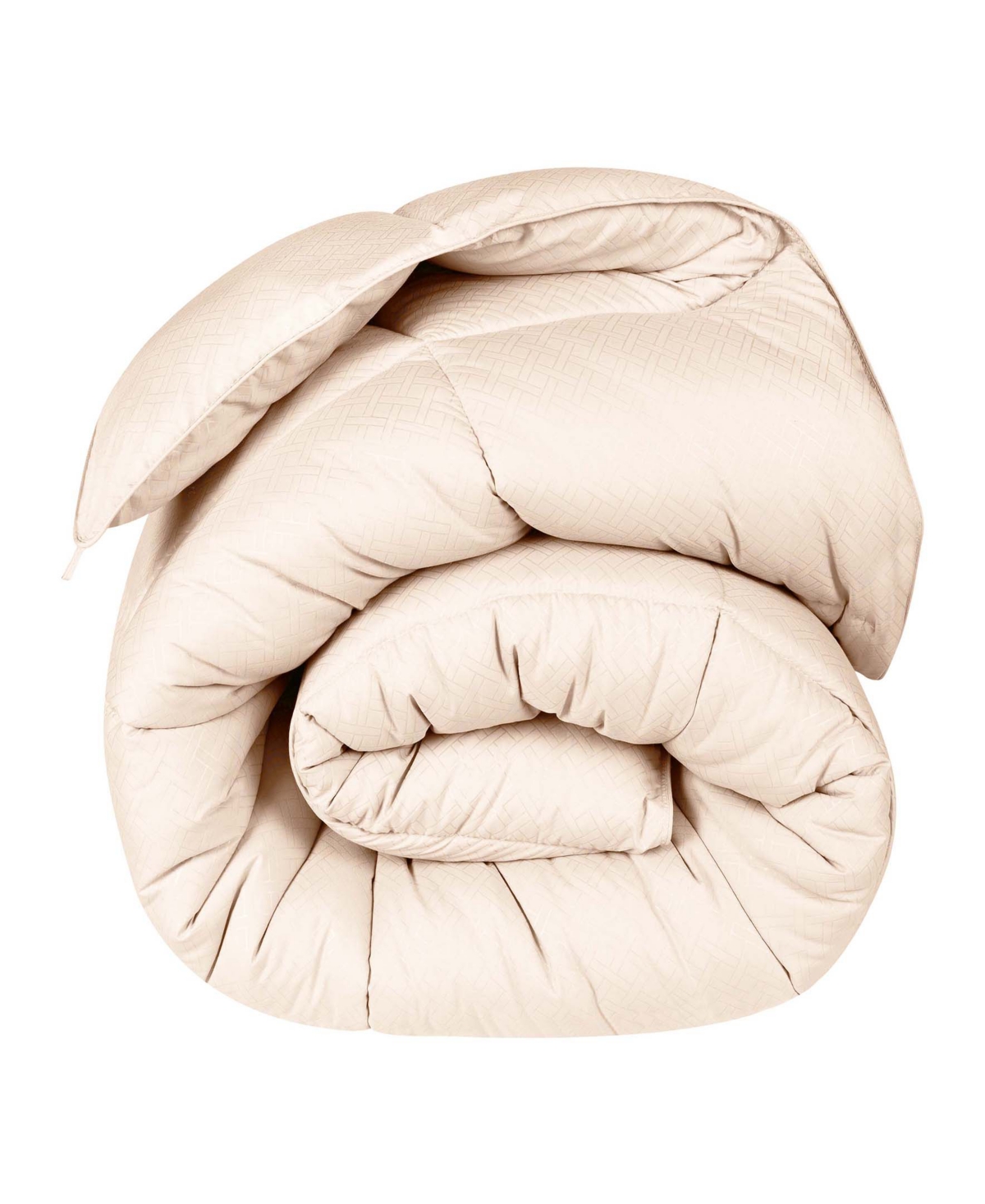SUPERIOR MONOCHROME BASKETWEAVE PLUSH MICROFIBER DOWN ALTERNATIVE COMFORTER, FULL/QUEEN 