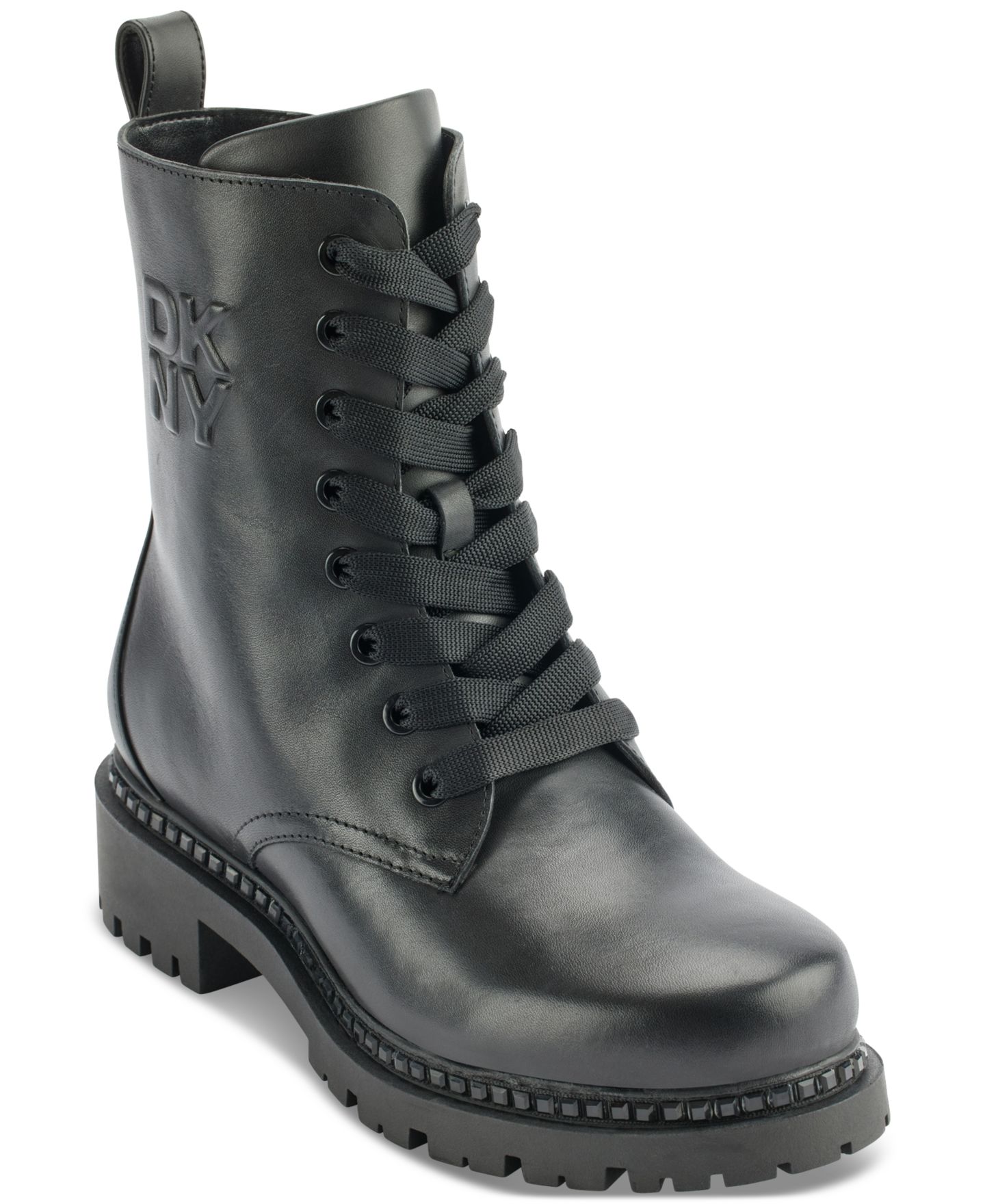Женские ботинки DKNY Rommily Lace-Up, цвет: Чёрный — фото 1