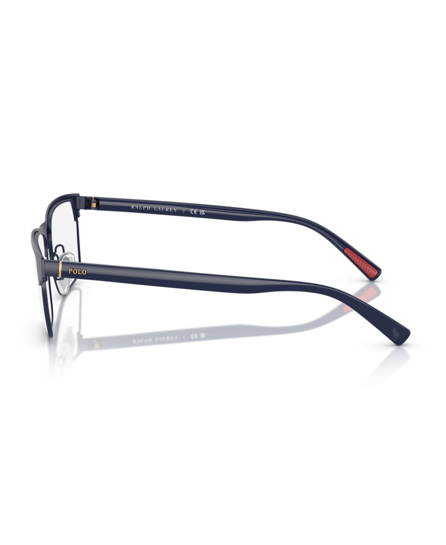 Мужские очки Polo Ralph Lauren Man Rectangle Metal PH1232 Eyeglasses, цвет: Тёмно-синий — фото 3