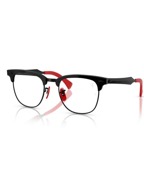 Очки Ray-Ban Unisex Square Metal RB3807VM Optics Scuderia Ferrari Collection Eyeglasses, цвет: Чёрный