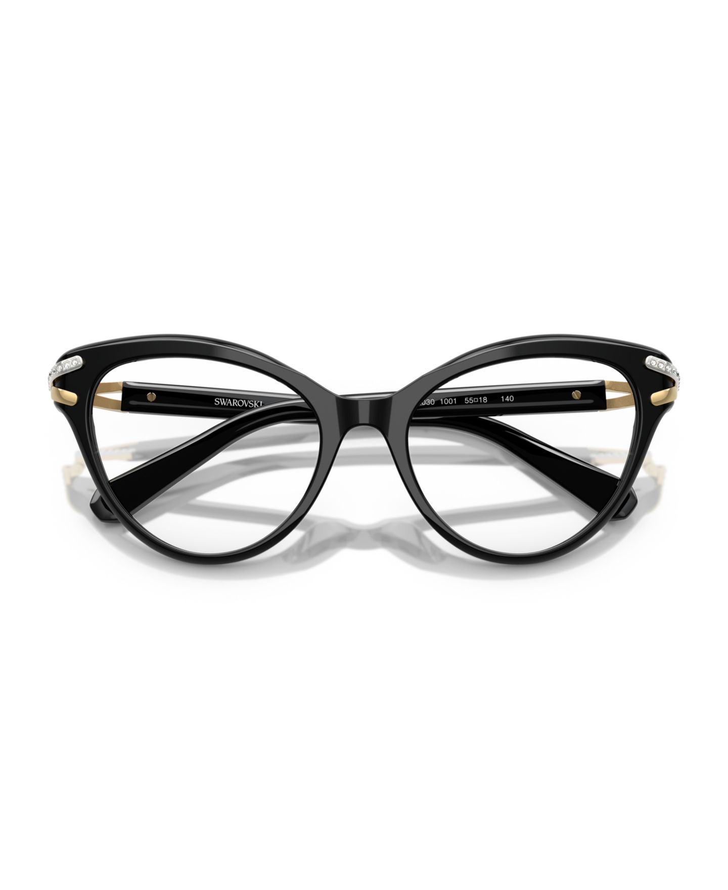 Женские очки Swarovski Woman Cat Eye Plastic SK2030 Eyeglasses, цвет: Чёрный — фото 5