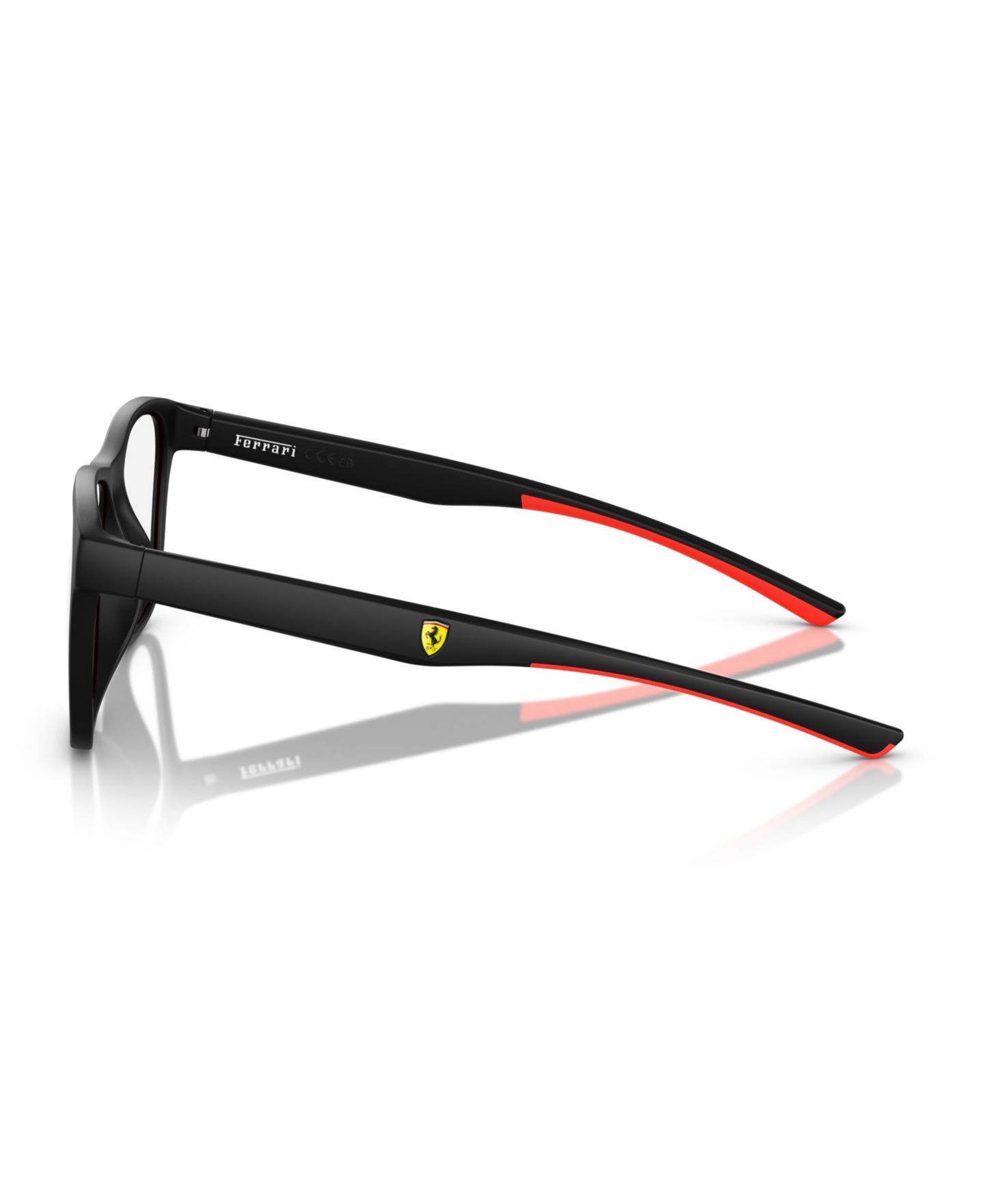 Очки Scuderia Ferrari Unisex Square Plastic FZ8014D Eyeglasses, цвет: Матовый чёрный — фото 3