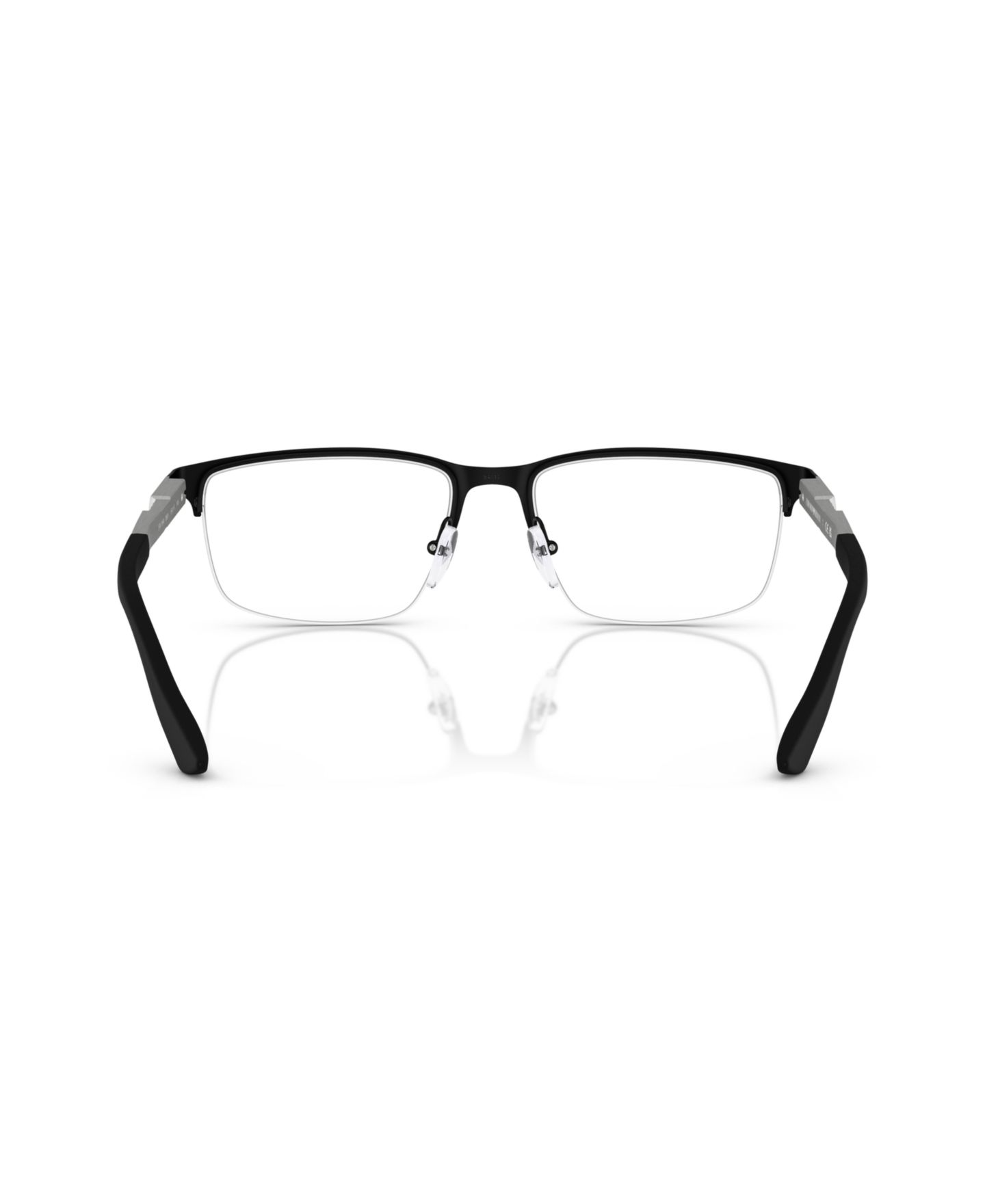 Мужские очки Emporio Armani Man Rectangle Metal EA1164 Eyeglasses, цвет: Матовый чёрный — фото 4