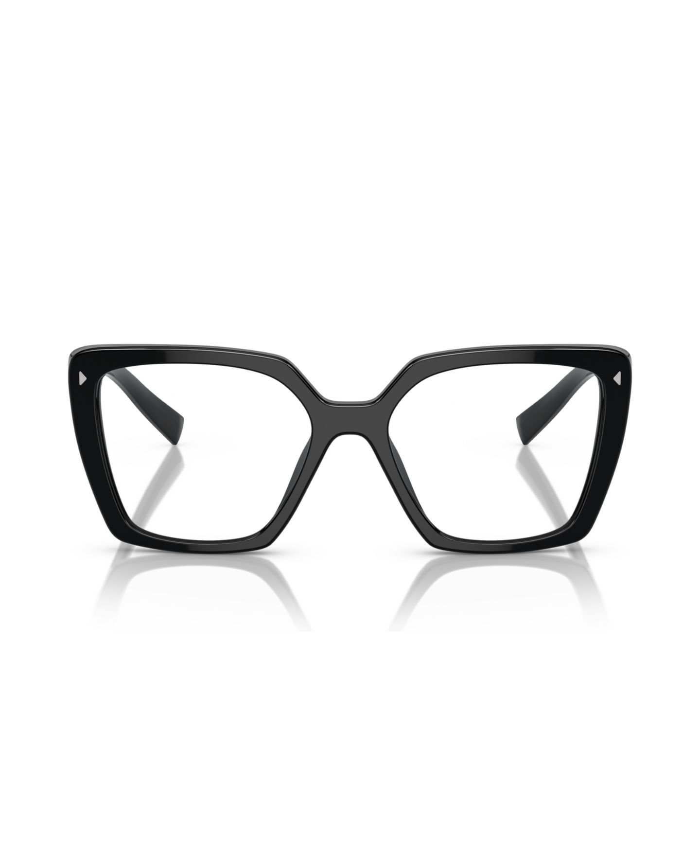 Женские очки Prada Woman Square Plastic PR 16ZV Eyeglasses, цвет: Чёрный — фото 2