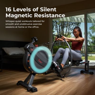 MotionMax SMART Magnetic Rowing Machine – Full Motion Handlebars Low-Impact Full-Body Workouts, w Extended 51” Rail - SF-RW522067