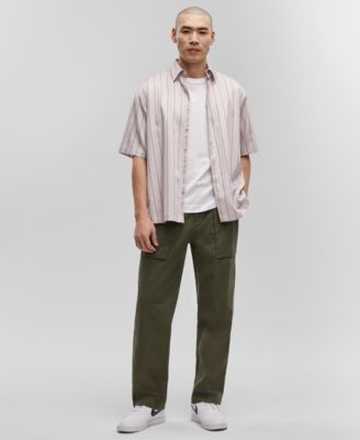 Mode of One - Men's Relaxed-Fit Stripe Button-Down Shirt