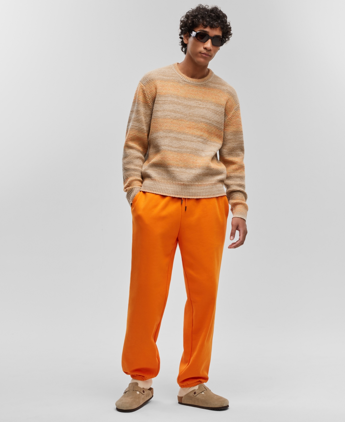 Mode of One Men's Relaxed-Fit Stripe Crewneck Sweater, Created for Macy's
