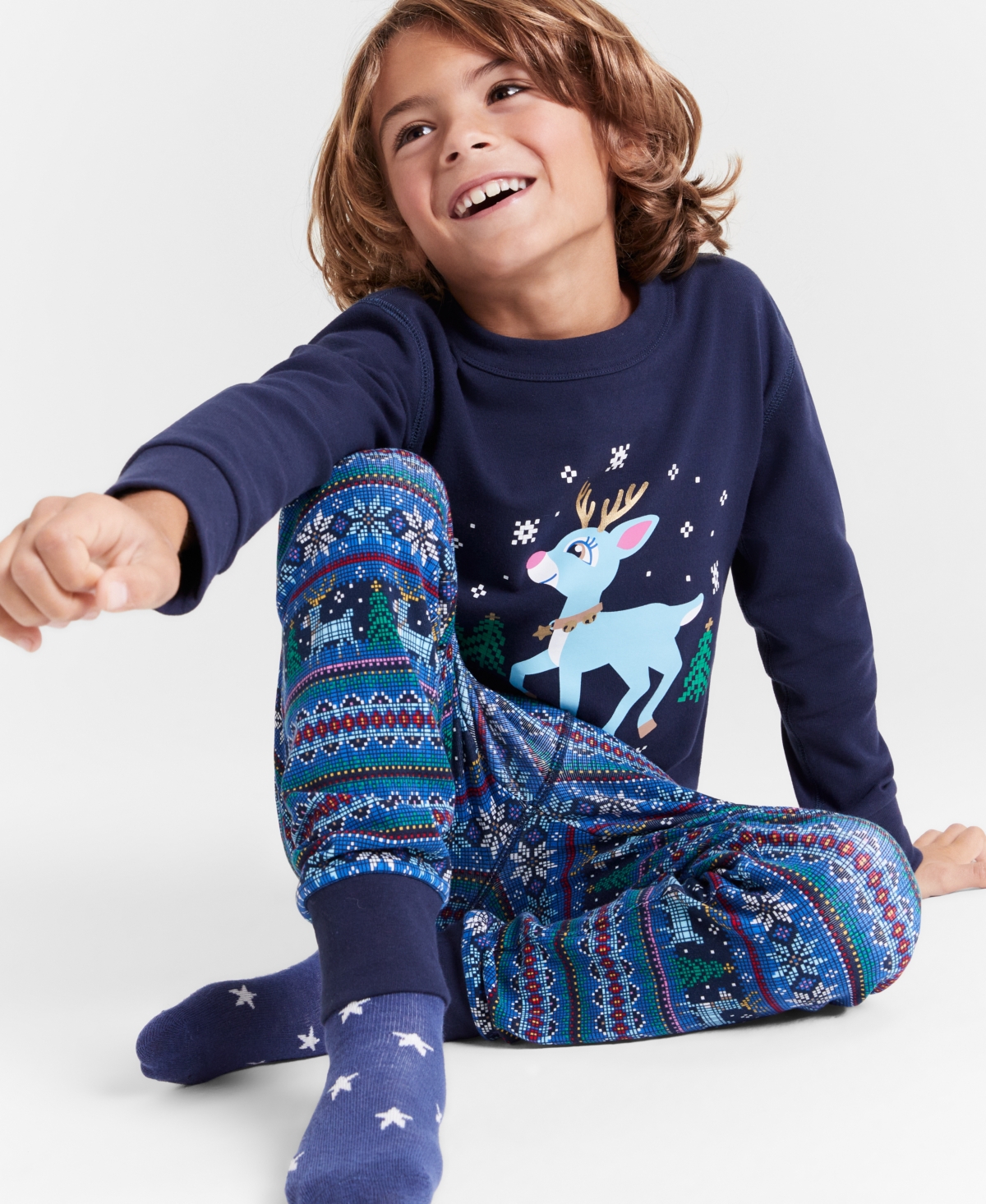 MACY'S THANKSGIVING DAY PARADE LITTLE & BIG KIDS KNIT PAJAMA SET, CREATED FOR MACY'S 