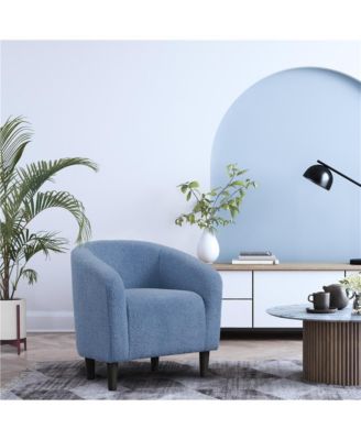 Boucle Club Chair Accent Barrel Chair Arm Chair