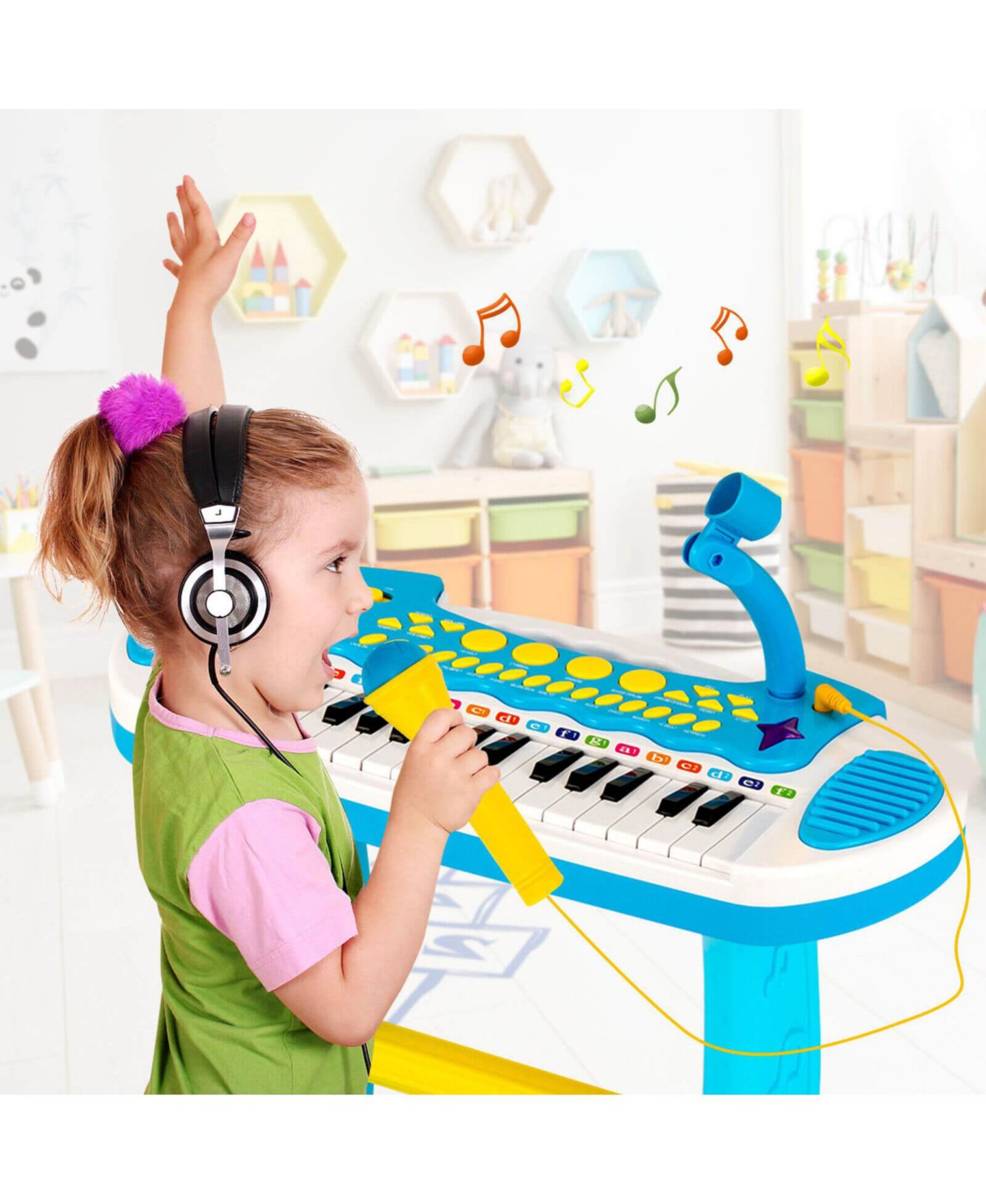 Детская игрушка SUGIFT 31-Key Kids Musical Instrument Piano Keyboard Toy with Microphone, Multiple Sounds and Demo Songs for Age 3+ — фото 7