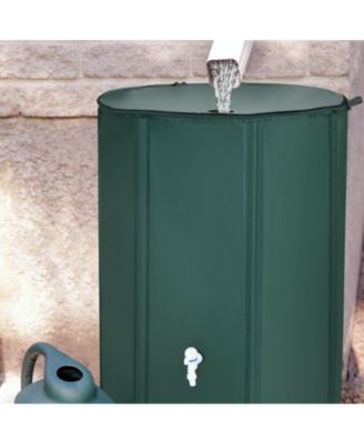 100-Gallon Portable Rain Barrel Water Collector Tank with Spigot and Filter
