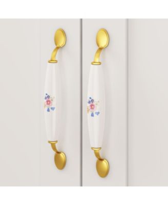 White 3-Doors Armoires Wardrobe with Hanging Rod and Storage Cubes