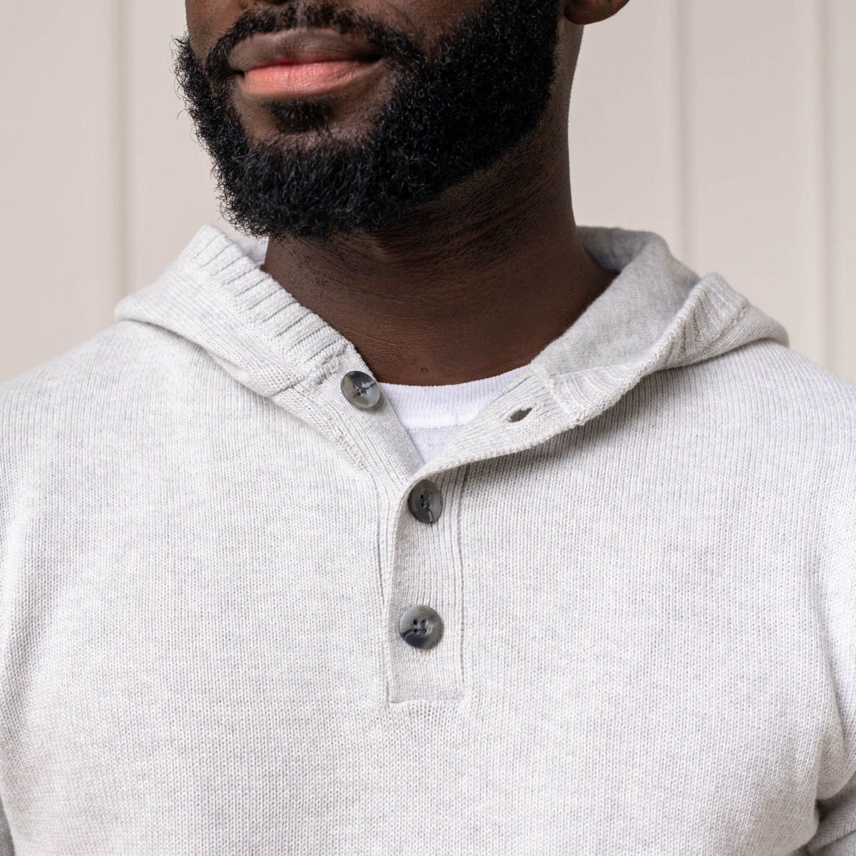 Hope & Henry Men's Organic Long Sleeve Henley Sweater Hoodie