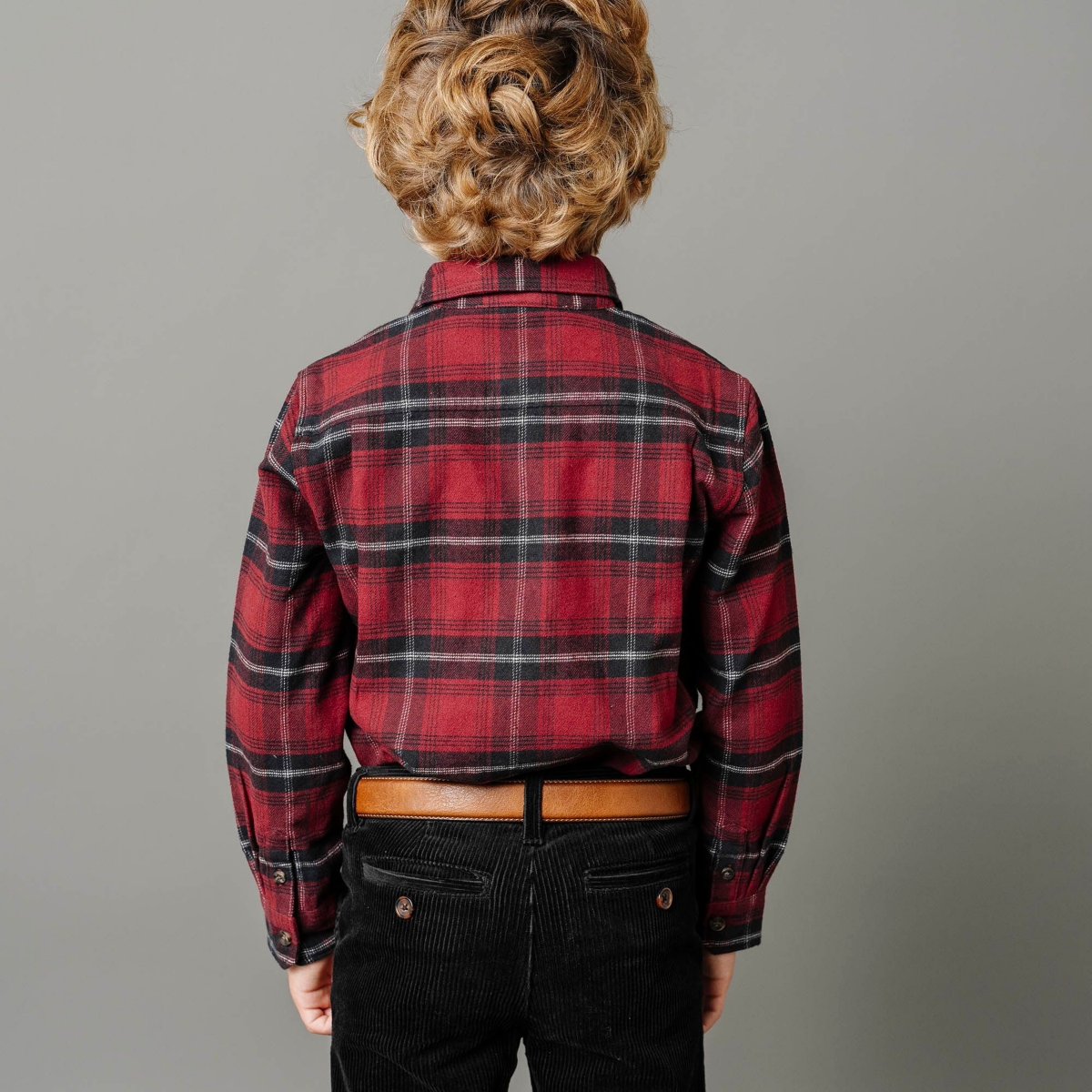 Hope & Henry Boys Long Sleeve Flannel Button Down Shirt