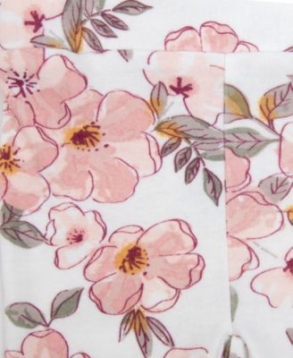 Baby Girl Bodysuit, Floral Bell Bottom Pant & Headband, 3-Piece Set