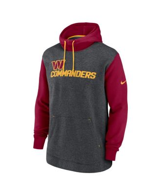 Men's Heathered Charcoal/Burgundy Washington Commanders Surrey Legacy Pullover Hoodie
