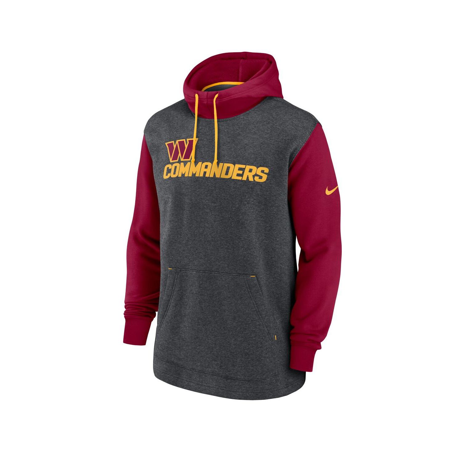 Men's Heathered Charcoal/Burgundy Washington Commanders Surrey Legacy Pullover Hoodie
