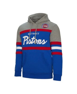 Men's Blue Detroit Pistons Head Coach Pullover Hoodie