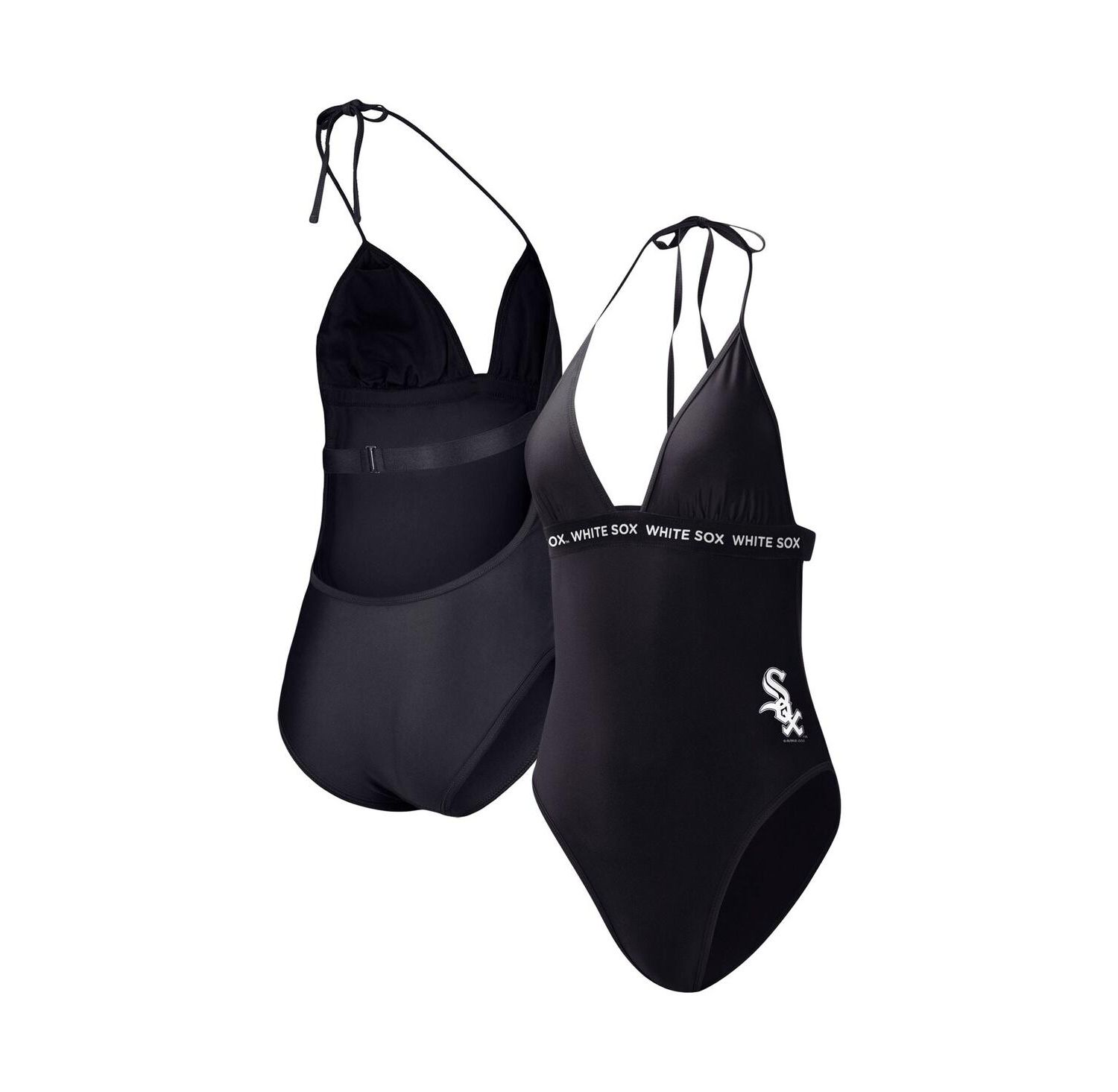 Women's Black Chicago White Sox Full Count One-Piece Swimsuit