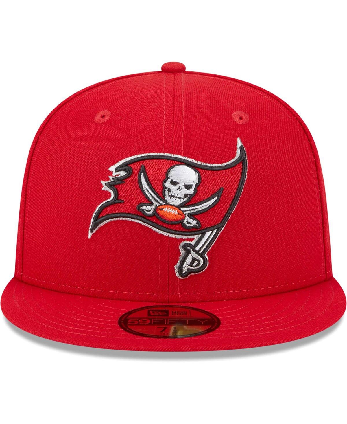 Shop New Era Men's Red Tampa Bay Buccaneers Camo Undervisor 59fifty Fitted Hat