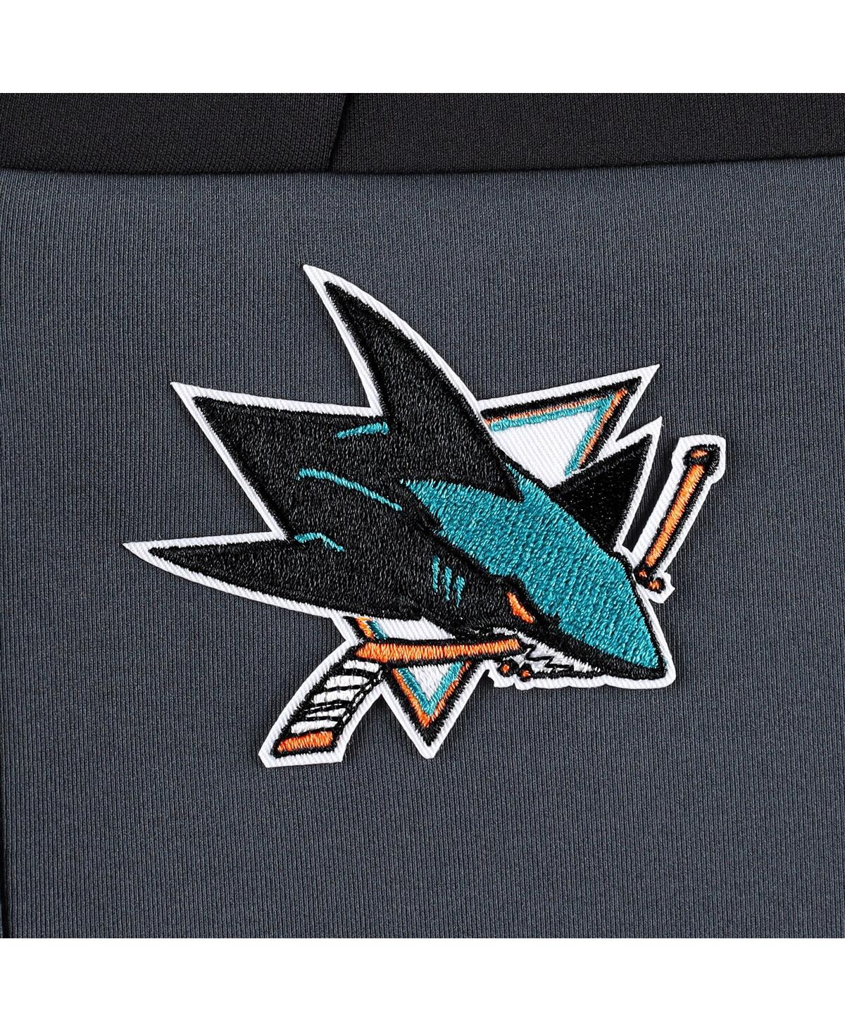 Antigua Women'sGray San Jose Sharks Protect Full-Zip Jacket - Black, Gray