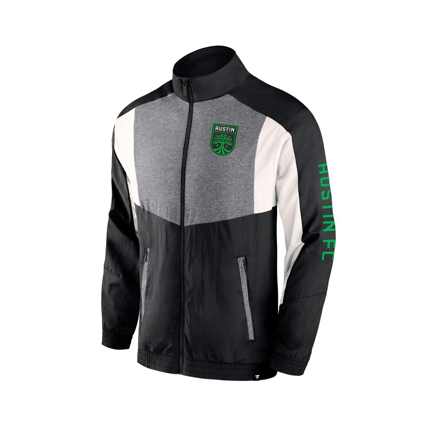 Men's Black Austin FC Net Goal Raglan Full-Zip Track Jacket